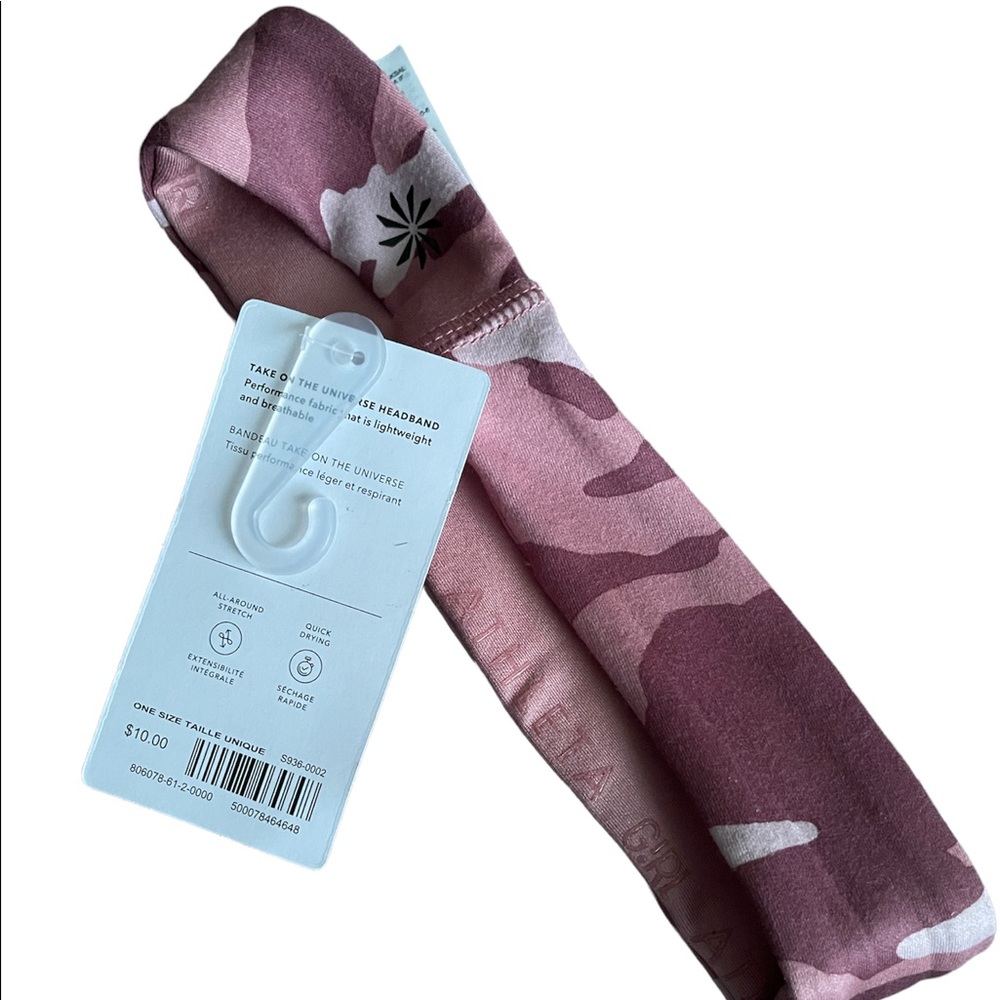 Athleta Girl Pink Camo Handband.
